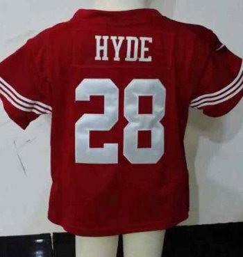 Baby Nike San Francisco 49ers 28 Carlos Hyde Red NFL Jerseys