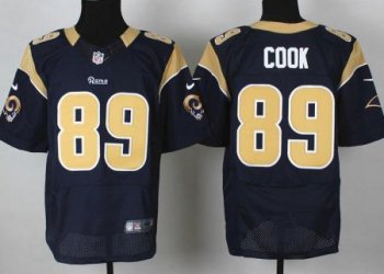 Nike St. Louis Rams 89 Jared Cook Blue Elite NFL Jerseys