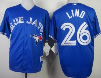 Toronto Blue Jays 26 Adam Lind Blue MLB Jerserys