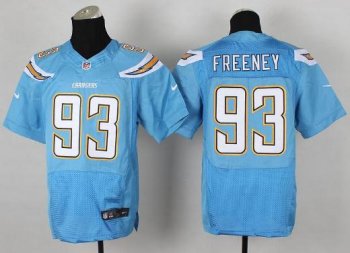 Nike San Diego Chargers 93 Dwight Freeney Light Blue Elite NFL Jerseys