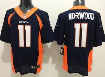 Nike Denver Broncos #11 Jordan Norwood Blue Elite NFL Jerseys