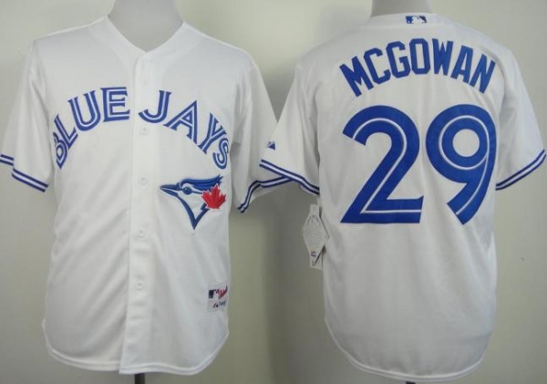 Toronto Blue Jays 29 Dustin McGowan White MLB Jerseys