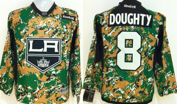 Kids Los Angeles Kings 8 Drew Doughty Camo NHL Jerseys