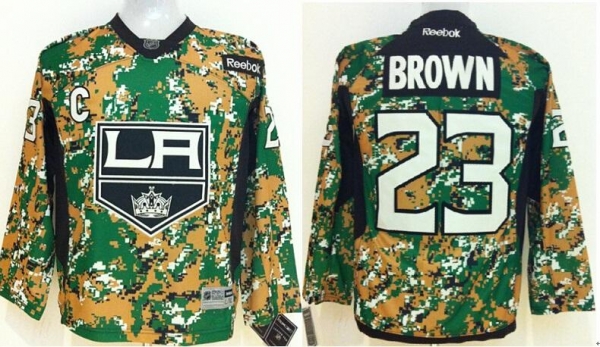 Kids Los Angeles Kings 23 Dustin Brown Camo NHL Jerseys