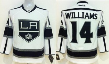 Kids Los Angeles Kings 14 Justin Williams White NHL Hockey Jerseys