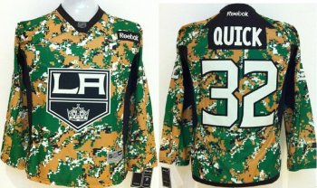 Kids Los Angeles Kings 32 Jonathan Quick Camo NHL Jerseys