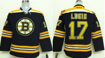 Kids Boston Bruins 17 Milan Lucic Black NHL Hockey Jerseys