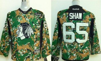 Kids Chicago Blackhawks 65 Andrew Shaw Camo NHL Hockey Jersey