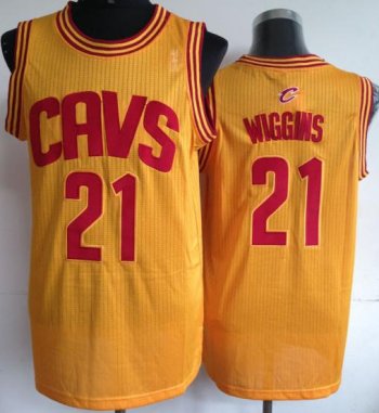 Cleveland Cavaliers 21 Andrew Wiggins Yellow Revolution 30 NBA Jerseys