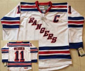 New York Rangers #11 Mark Messier White NHL Jerseys