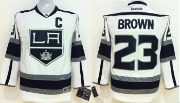 Kids Los Angeles Kings 23 Dustin Brown White NHL Jerseys