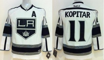 Kids Los Angeles Kings 11 Anze Kopitar White NHL Jerseys