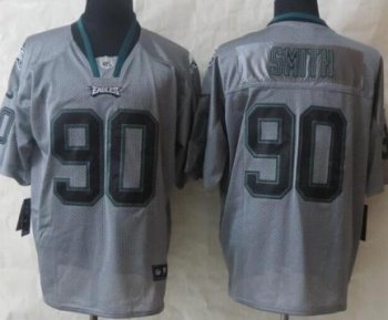 Nike Philadelphia Eagles #90 Marcus Smith Lights Out Grey Elite NFL Jerseys