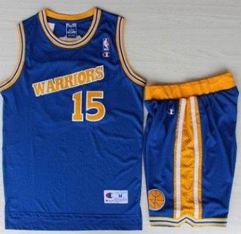 Golden State Warriors 15 Latrell Sprewell Blue Hardwood Classics NBA Jerseys Shorts Suits