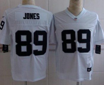 Nike Oakland Raiders #89 James Jones White Elite NFL Jerseys