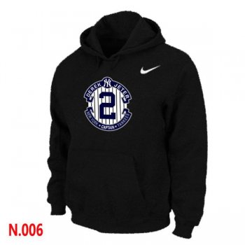 Nike New York Yankees 2 Derek Jeter Official Final Season Commemorative Logo Pullover Hoodie Black