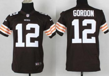 Kids Nike Cleveland Browns 12 Josh Gordon Brown NFL Jerseys