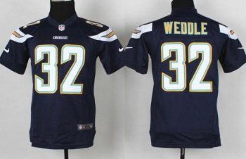 Kids Nike San Diego Chargers 32 Eric Weddle Dark Blue NFL Jerseys