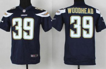 Kids Nike San Diego Chargers 39 Danny Woodhead Dark Blue NFL Jerseys