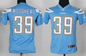 Kids Nike San Diego Chargers 39 Danny Woodhead Light Blue NFL Jerseys