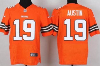 Nike Cleveland Browns 19 Miles Austin Orange Elite NFL Jerseys