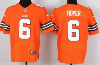 Nike Cleveland Browns 6 Brian Hoyer Orange Elite NFL Jersey