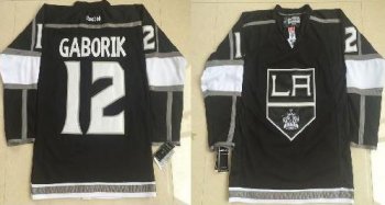 Los Angeles Kings 12 Marian Gaborik Black NHL Jerseys