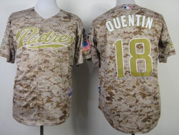 San Diego Padres 18 Carlos Quentin Camo Cool Base MLB Jerseys