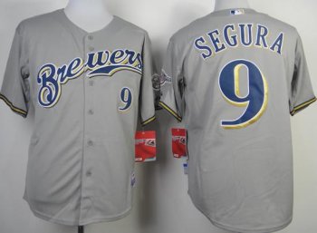 Milwaukee Brewers 9 Jean Segura Grey Cool Base MLB Jerseys