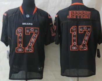 Nike Chicago Bears 17 Alshon Jeffery Lights Out Black NFL Jerseys