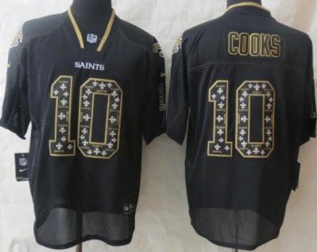 Nike New Orleans Saints 10 Brandin Cooks Lights Out Black NFL Jerseys