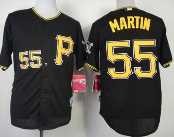 Pittsburgh Pirates 55 Russell Martin Black Cool Base MLB Jerseys