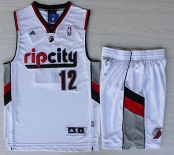 Portland Trail Blazers 12 LaMarcus Aldridge White Revolution 30 Swingman NBA Jersey Short Suits