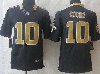 Nike New Orleans Saints 10 Brandin Cooks Black Limited NFL Jerseys