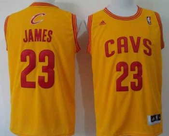 Cleveland Cavaliers 23 LeBron James Yellow Revolution 30 Swingman NBA Jerseys