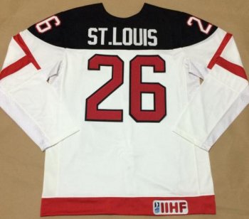 Canada Olympic 100th Anniversary 26 ST.Louis White Hockey Jerseys