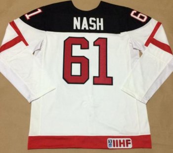 Canada Olympic 100th Anniversary 61 Rick Nash White Hockey Jerseys