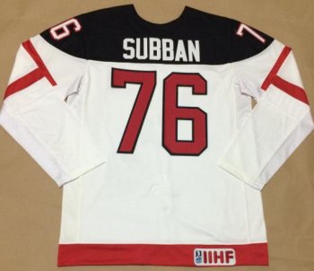 Canada Olympic 100th Anniversary 76 P.K. Subban White Hockey Jerseys