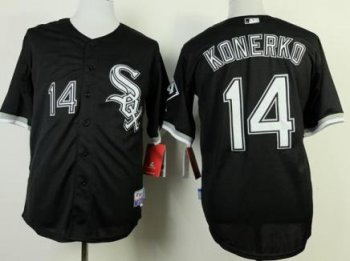 Chicago White Sox 14 Paul Konerko Black MLB Jerseys