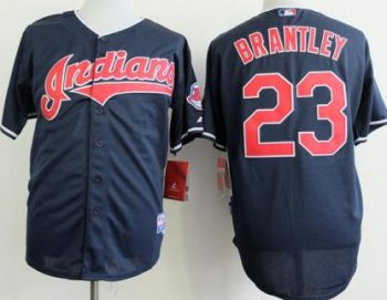 Cleveland Indians 23 Michael Brantley Blue Cool Base MLB Jerseys