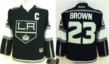 Kids Los Angeles Kings 23 Dustin Brown Black NHL Jerseys