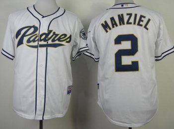 San Diego Padres 2 Johnny Manziel White MLB Jerserys