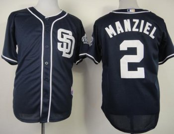 San Diego Padres 2 Johnny Manziel Blue MLB Jerserys