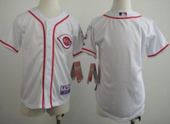 Kids Cincinnati Reds Blank White MLB Jerseys