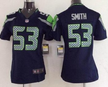 Women Nike Seattle Seahawks #53 Malcolm Smith Blue NFL Jersey