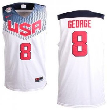 2014 USA Dream 11 Team 8 Chris Paul White Basketball Jerseys