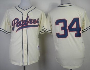 San Diego Padres 34 Rollie Fingers 1948 Turn Back The Clock Cream MLB Jerseys