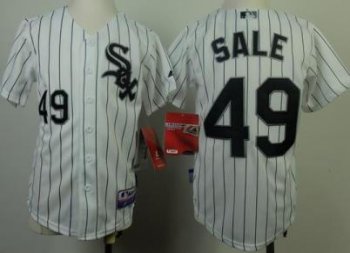 Kids Chicago White Sox 49 Chris Sale White Pinstripe MLB Jerseys