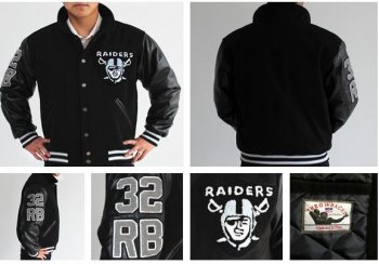 Oakland Raiders 32 Mitchell & Ness Throwback NFL Wool Jacket