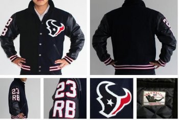 Houston Texans 23 Mitchell & Ness Throwback NFL Wool Jacket